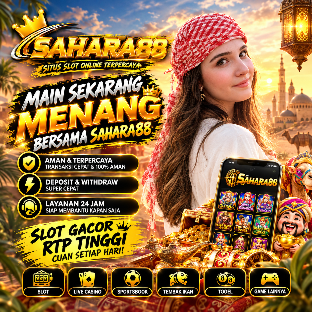 SAHARA88 – Awali Keseruanmu dengan Satu Putaran